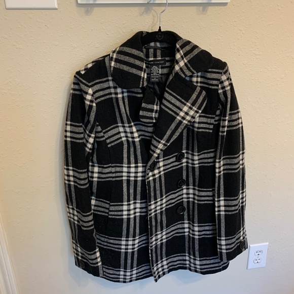 New York & Company black and white wool‎ coat size 2 - Picture 1 of 8